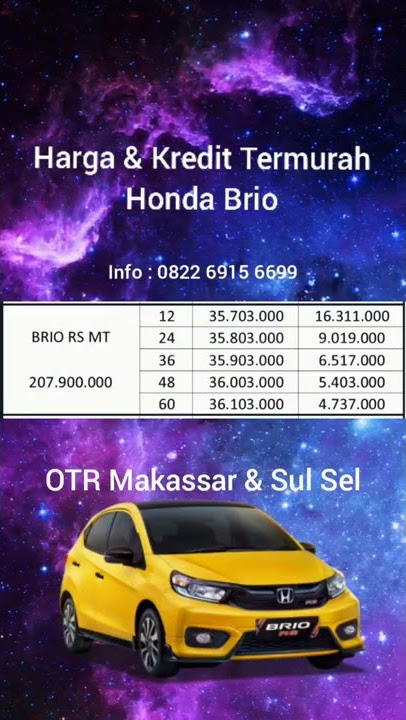 HARGA & KREDIT TERMURAH HONDA BRIO MAKASSAR 2022
