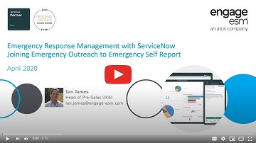 Engage ESM Emergency Response Management with ServiceNow