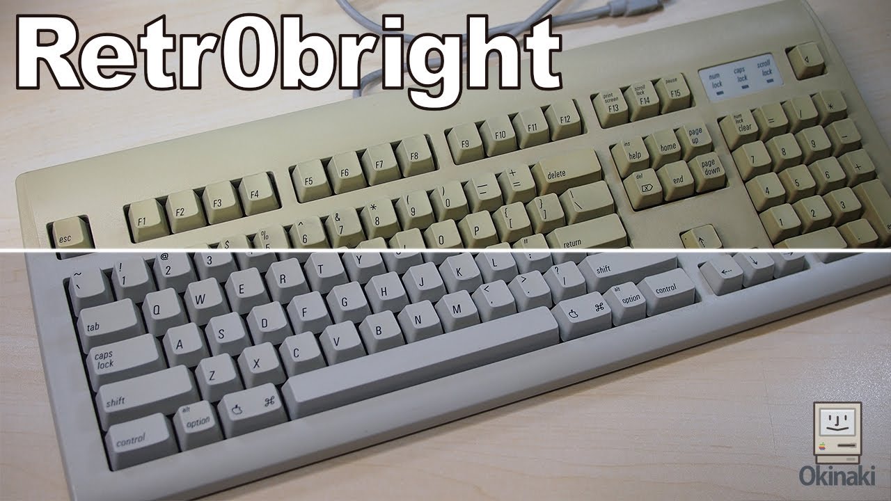 マウス キーボードの黄ばみを漂白 室内でレトロブライトを試してみた Apple Design Keyboard Stay Home Retr0bright Youtube