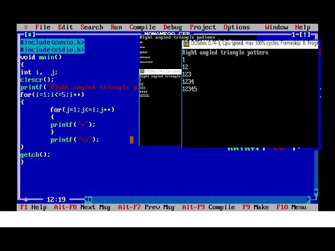 Program 11 right angled triangle pattern| Triangle shape pattern in C#coding #forloop #cprogramming