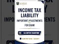 Income Tax Liability | Important Adjustments | Total Income | CA Inter Taxation | 15 Marks Question