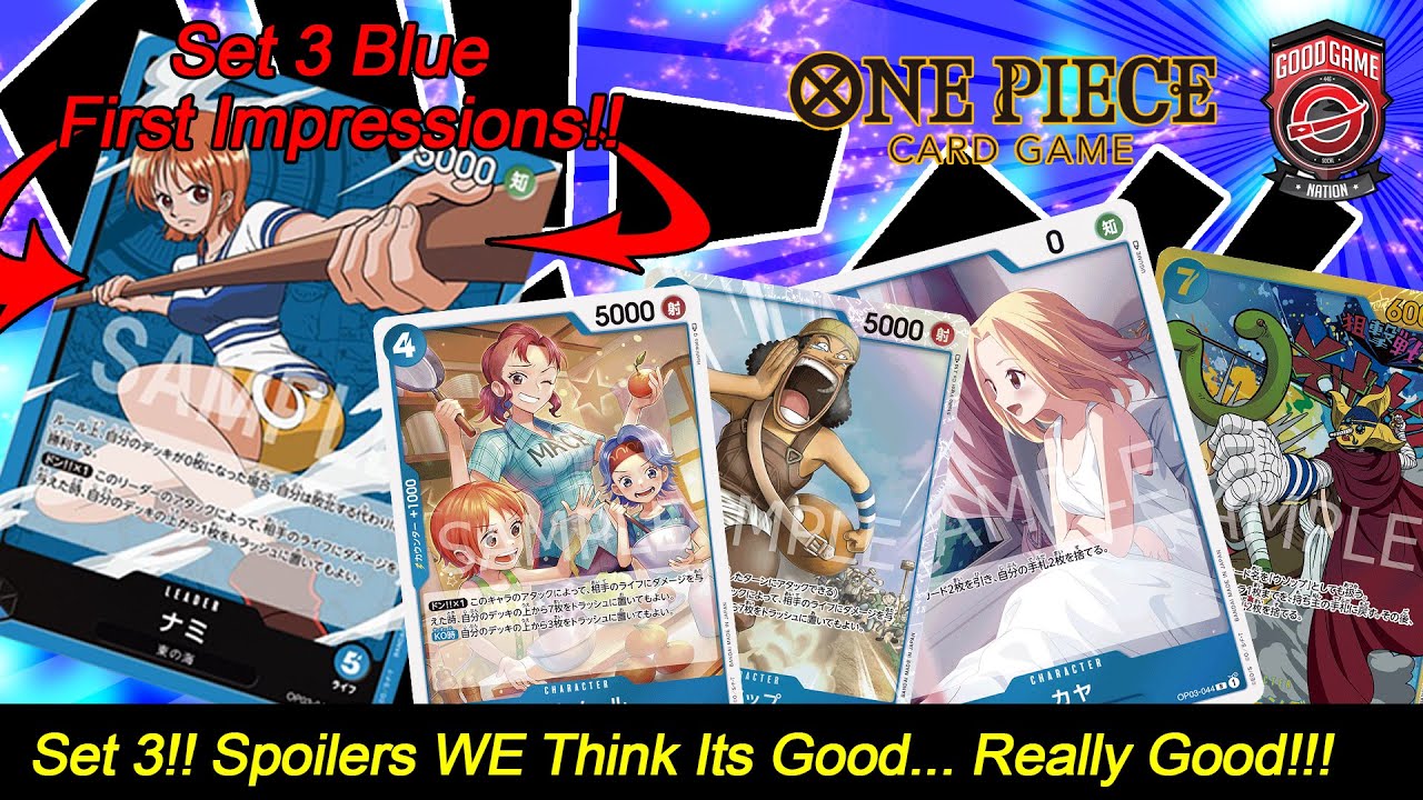 One Piece TCG Set 3 Color Review Blue YouTube