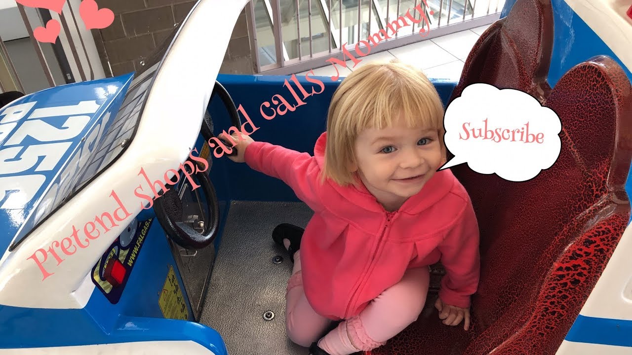 Lillian pretend shops and calls Mommy - YouTube