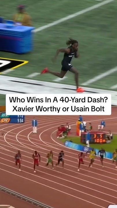 What Is Usain Bolt's 40 Yard Dash Who Wins A 40-Yard Dash: Prime Usain Bolt or Xavier Worthy? #usainbolt