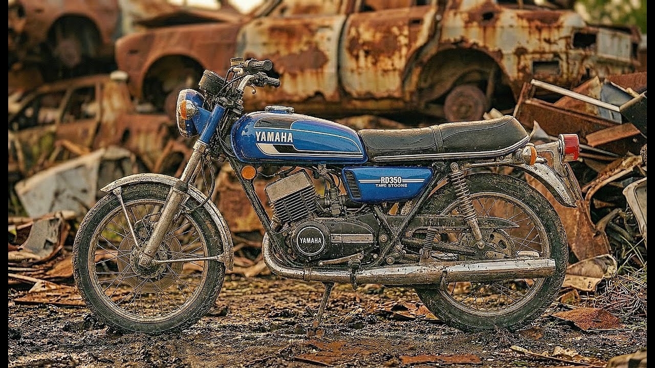 ASMR Motorcycle Restoration - Abandoned 1982 Yamaha RD350 Two-Stroke Legend Full Rebuild