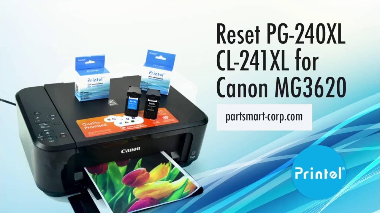 Reset Remanufactured Canon PG240XL CL241XL for Canon MG3620 and other