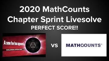 2020 MathCounts Chapter Sprint Round Live Solve (PERFECT SCORE!)