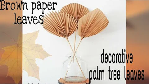 DIY PALM LEAVES PAPER CRAFT/Decorative paper leaf/Room decor idea/Easy paper leaf  by craftscraze