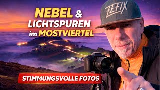 Sonnenuntergang über dem Nebel im Mostviertel | Landschaftsfotografie &amp; Langzeitbelichtung