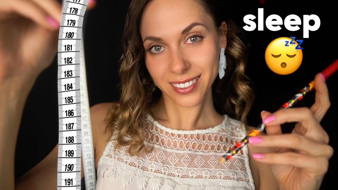 ASMR Measuring Your Face & sketching you for SLEEP, Personal Attention and RAIN sounds