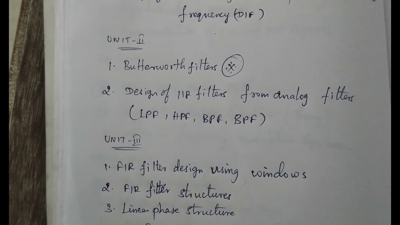 EC3492 Digital Signal Processing important questions 2025