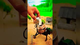 Mini Concrete Overbridge Construction | DIY Garden Project #shorts