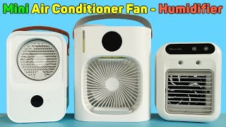 Air Conditioner Fan  Mini Cold Air Humidifier, Mist Spray And Cooler | Unboxing & Review