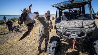 North Dakota Honker Hunt Over Big Water with Mallards In Our Face!!