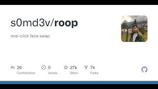 GitHub - s0md3v/roop: one-click face swap