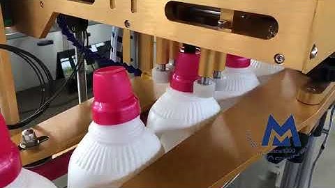 MIC automatic detergent bottle cap four rubber wheels cap screwing machine