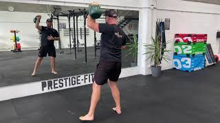 Kettlebell Single Arm Lateral Squat Thruster