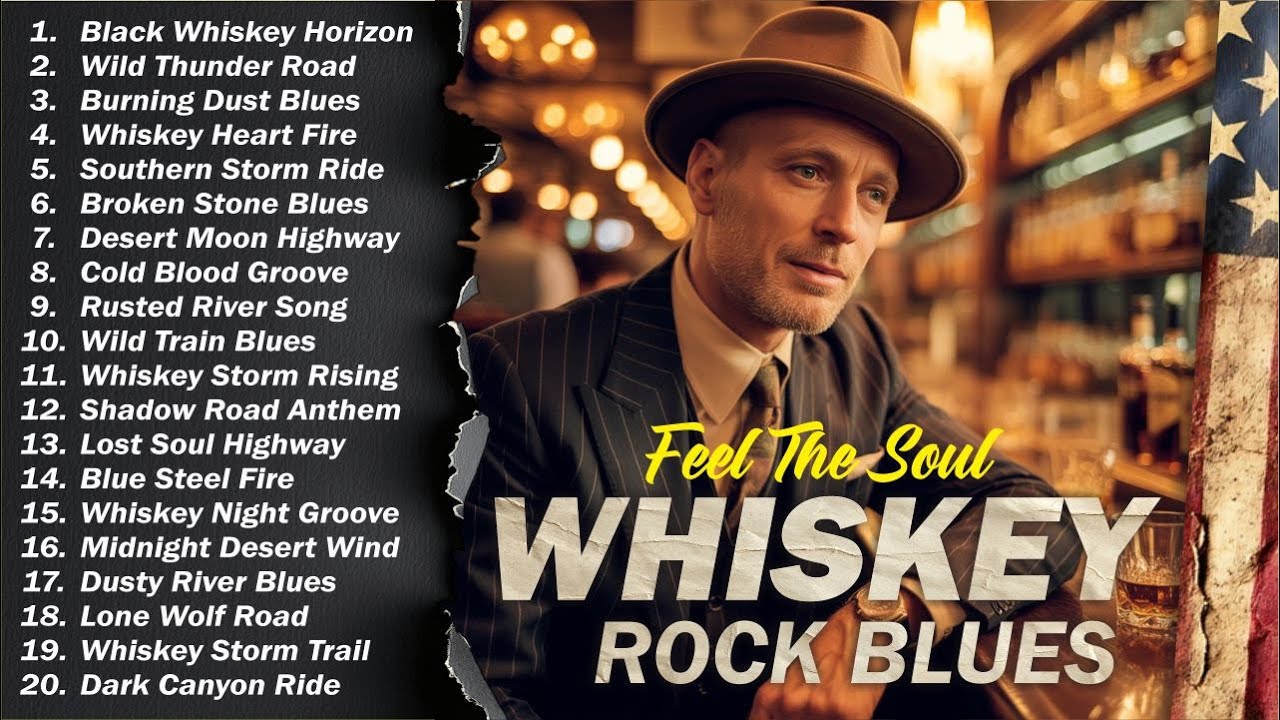 🎸 The Best of Whiskey Blues 🎶 Timeless Blues Rock Songs for Relax, Chill & Night Vibes