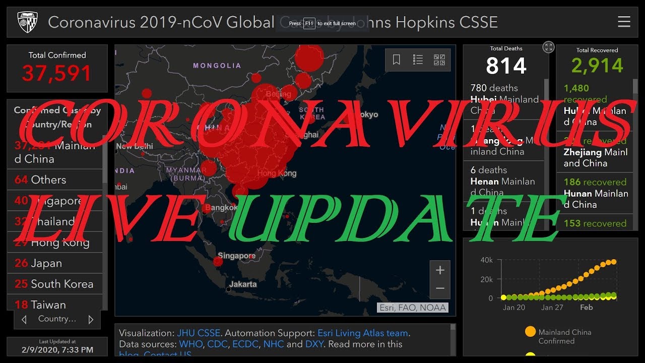 【🔴Live】Coronavirus: counter update | Virus Corona Vũ Hán | China - World Map (Per 10 Minutes)