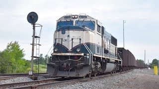 BNSF Executive SD70MAC DPU at Sax, MN. 7/15/18