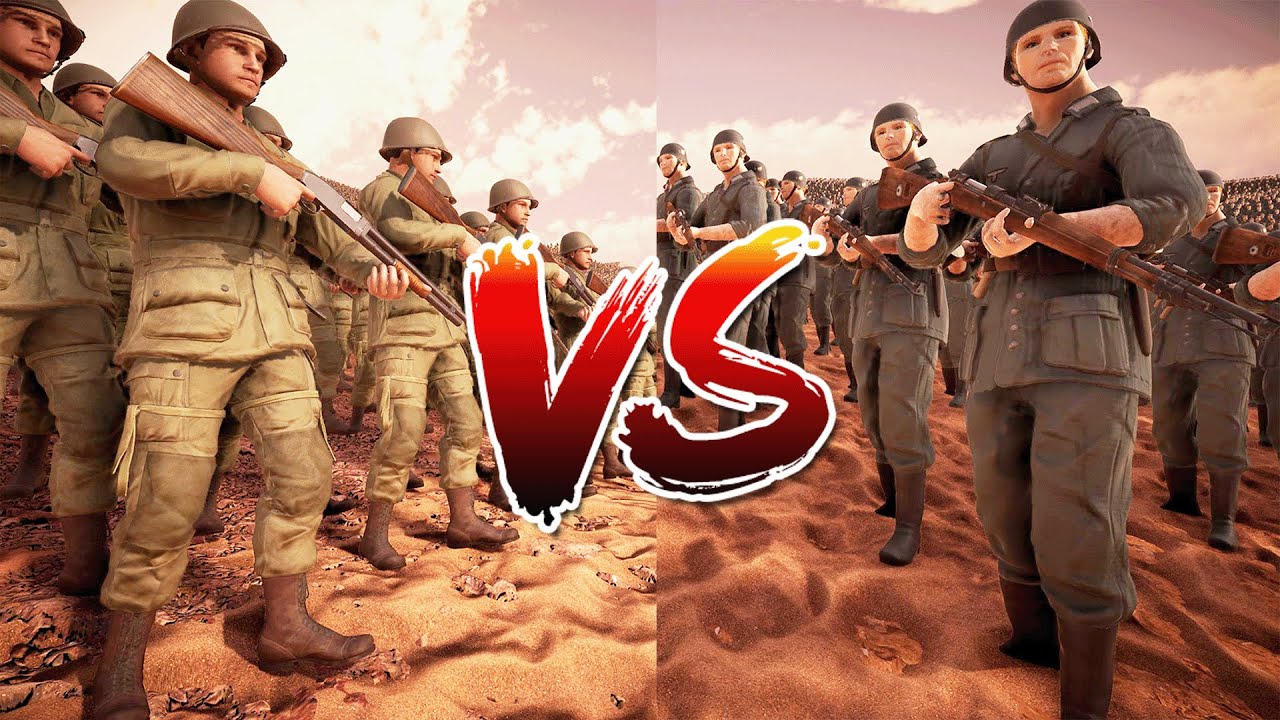 100,000 WW2 SHOTGUN SOLDIERS vs 100.000 WW2 GERMAN SOLDIERS - Ultimate Epic Battle Simulator 2 UEBS2
