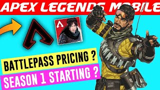 APEX LEGENDS MOBILE BATTLEPASS AND BATTLEPASS BUNDLE PRICING | SEASON 1 STARTING ? MUST SEE screenshot 3