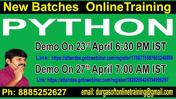 PYTHON Online Training in DURGASOFT