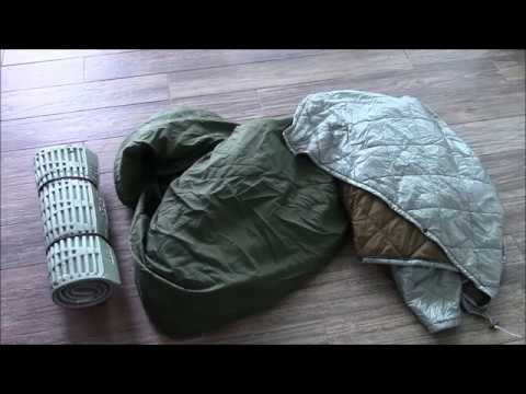 Bug Out Bag RV Hunting Camping Yoga Sleeping Bag U.S Military Mat Bed Roll 
