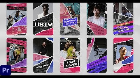 Torn Paper Stories MOGRT | Premiere Pro template - Envato elements