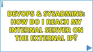 Celebrity DevOps & SysAdmins: How do I reach my internal server on the external IP? (3 Solutions!!) Profile
