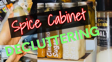 Spice Cabinet Declutter and Organizing