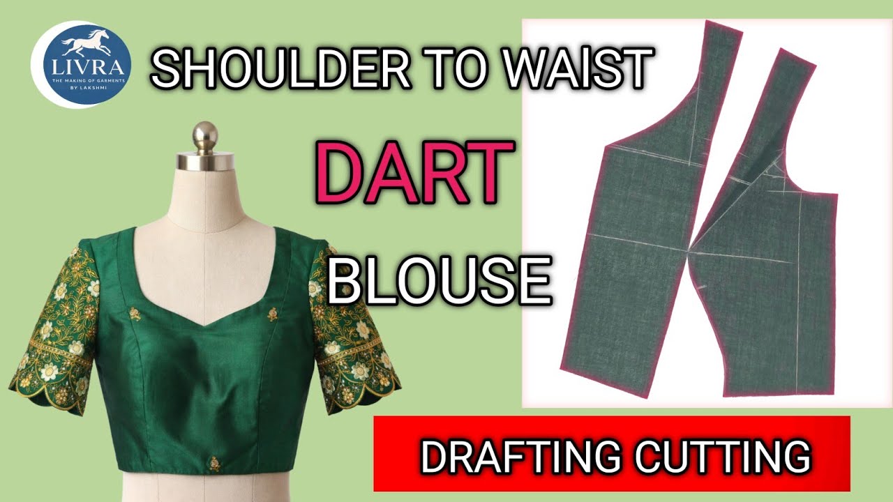 Shoulder to waist dart Blouse Drafting Cutting| Perfect Fit | Easy Method and drafting tips 