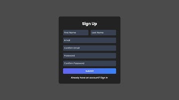 Create Sign Up Form Using React JS & Tailwind CSS