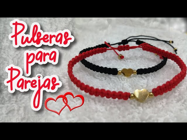 Brazaletes dorados para parejas personalizables - manillas de novios