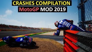 Motogp 2019 mod | crash compilation #4 crashes by icerami