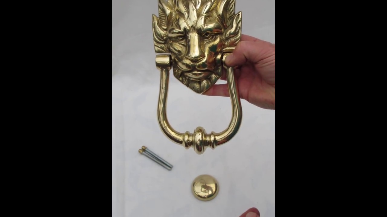 Brass Lion Head Door Knocker
