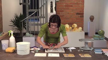 Using Stencils and Blended Underglazes for Beautiful Layered Ceramic Surfaces | ERIN FURIMSKY