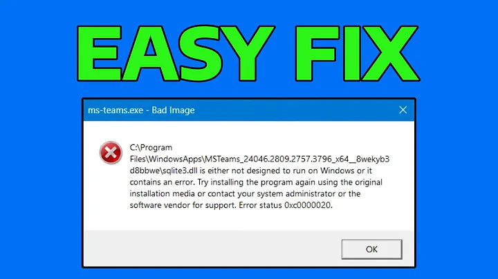 How To Fix Microsoft Teams Error Code 0xc0000020