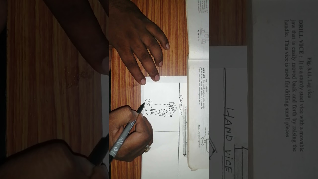 how to draw a hand vice 
