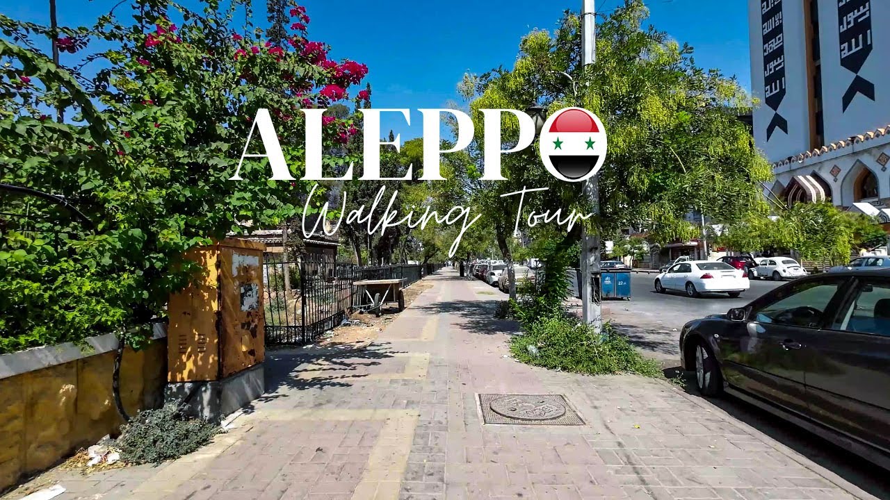 syr ALEPPO  WALKING TOUR, Al-RAHMAN Street  جولة مشي صباحية في حلب على أنغام فيروز [ 4K - 60 FPS ]