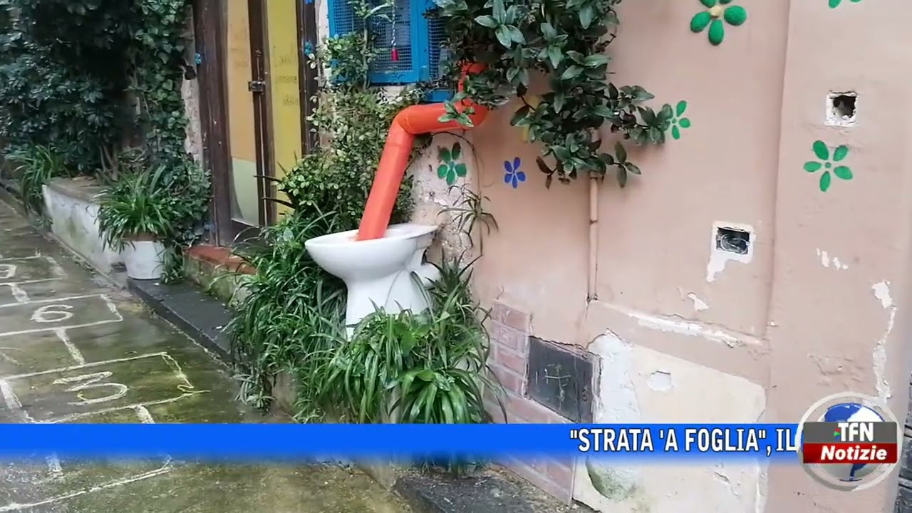 "Strata 'a foglia", il water in un'installazione artistica