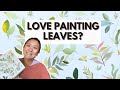 Relaxing & Gentle Watercolour Leaves. (Easy beginner-friendly painting tutorial)