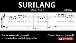 notasi balok surilang - piano level 1 - lagu daerah jakarta / betawi - doremi solmisasi  - Durasi: 1:54. 