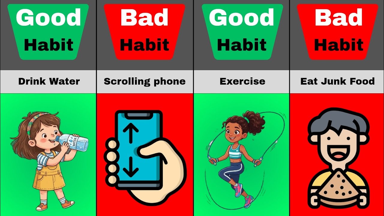Good Vs. Bad Routine Good Morning Habits vs Bad Morning Habits - YouTube