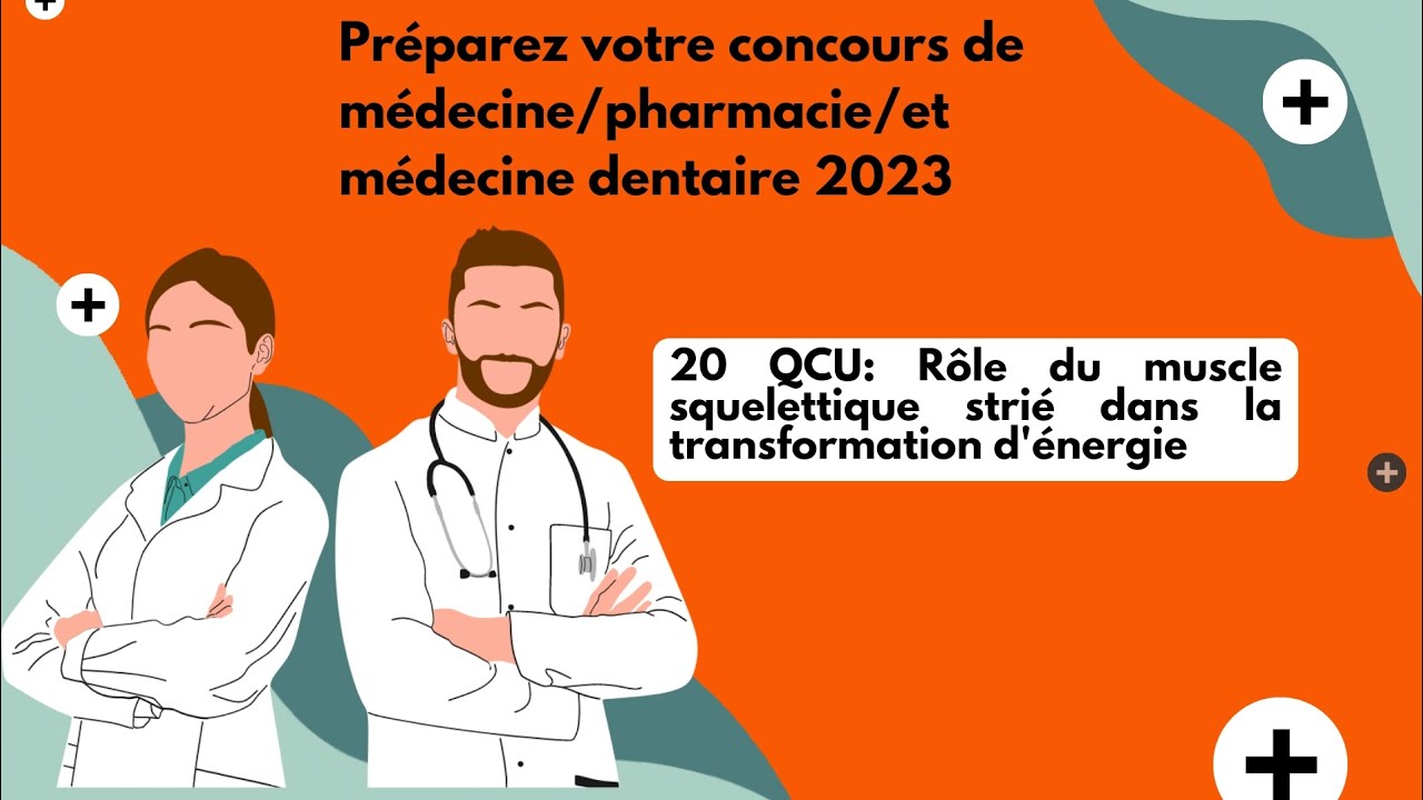 Préparez votre concours de médecine 2023➡️ 20 QCU: Rôle du muscle squelettique