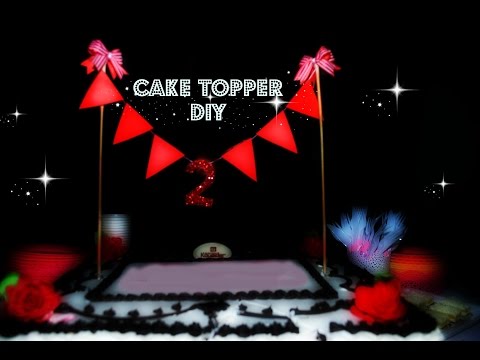 طريقة عمل زينة جميلة للتورتة - Beautiful cake topper decor diy