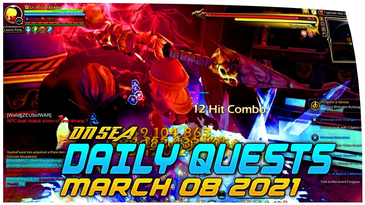 Dragon Nest Daily Quests March 08 2021 Dragon Nest SEA