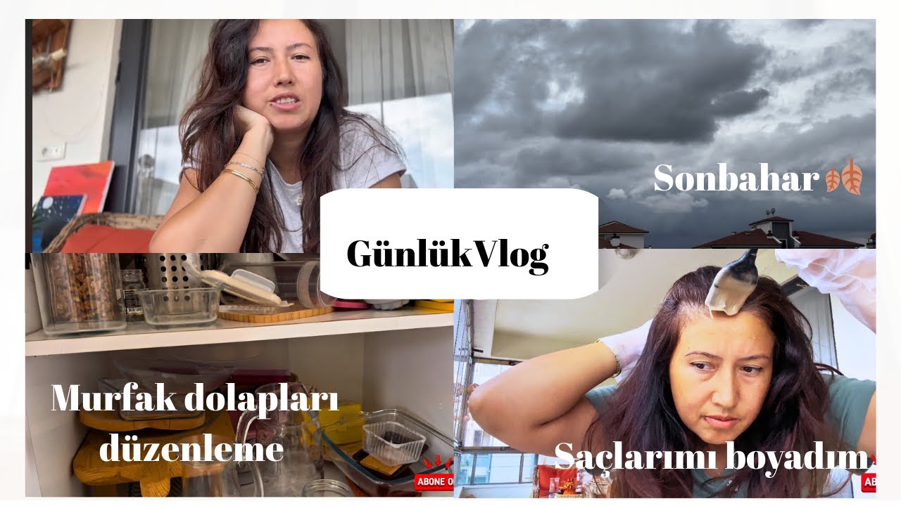 Günlük vlog / ev işleri / konser / saçlarımı boyadım / sonbahar geldi 🍂