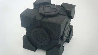 3D printed portal companion cube puzzle box @bennodegrote