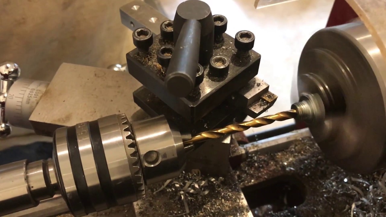 drilling HOLES on a harbor freight lathe Central Machinery® Item93212